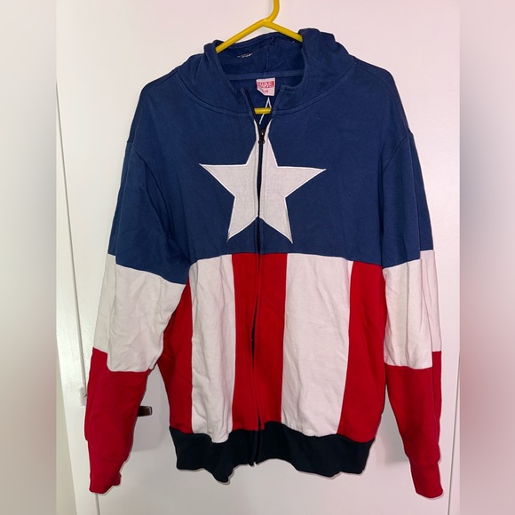 Marvel Captain America L Hoodie with Mask - Picture 1 of 3